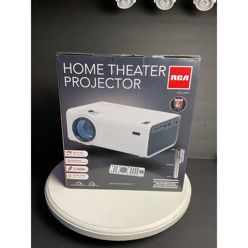 Brand New On Open Rca Home Theater, Projector, And Original Box